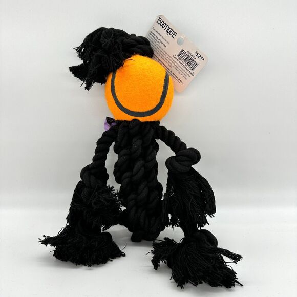 2 Bootique Pumpkin Bumpkin Halloween Plush Rope Dog Toys New With Tags - Picture 7 of 15